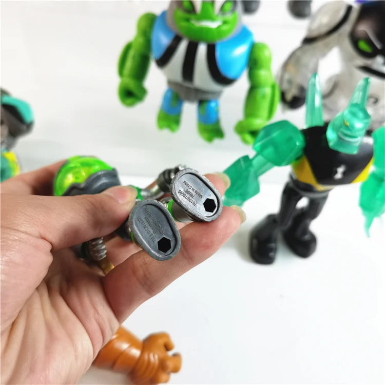 Bandai Genuine Ben Tennyson 10 Doll Monster Figure Toys Ben10 Omnitrix Table Ornaments Kids Gifts