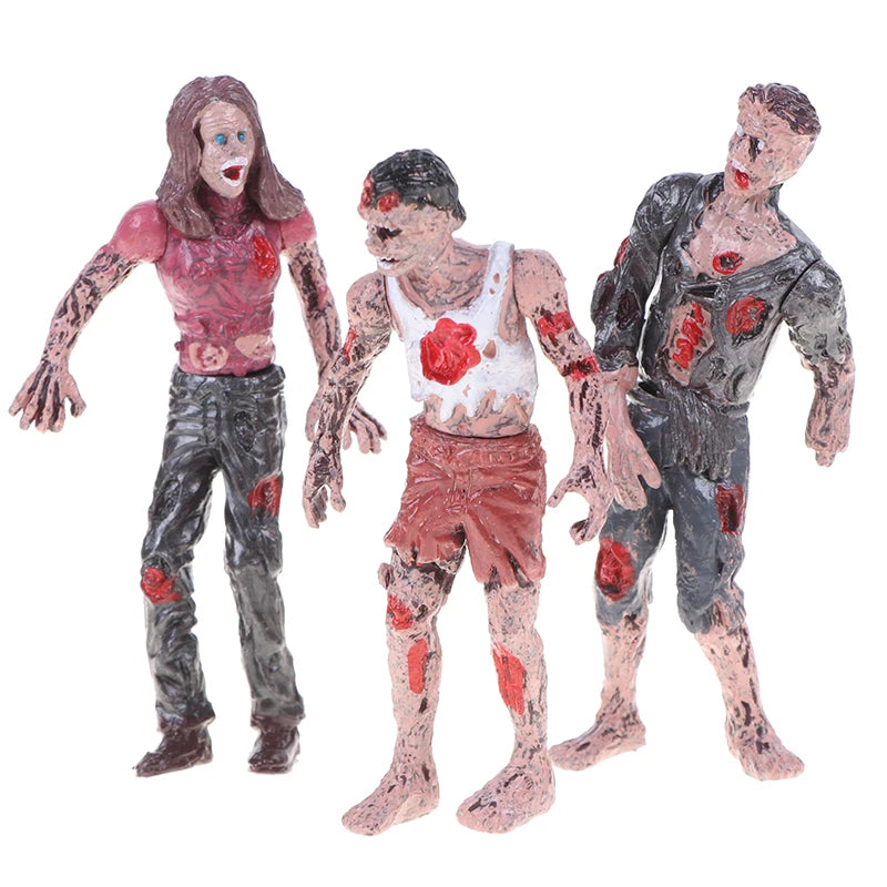 6 Pcs Walking Corpses Model Terror Zombies Kids Children Action Figure Toys Dolls Assembly Models