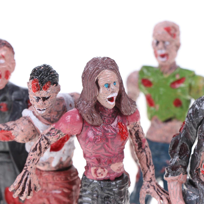 6 Pcs Walking Corpses Model Terror Zombies Kids Children Action Figure Toys Dolls Assembly Models