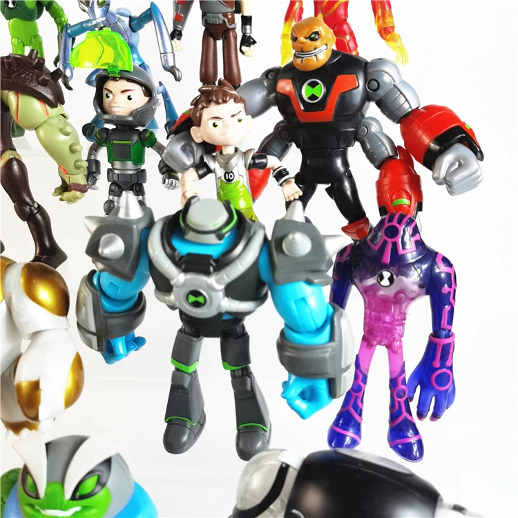 Bandai Genuine Ben Tennyson 10 Doll Monster Figure Toys Ben10 Omnitrix Table Ornaments Kids Gifts