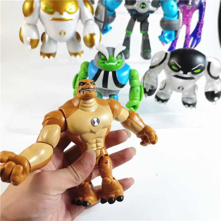 Bandai Genuine Ben Tennyson 10 Doll Monster Figure Toys Ben10 Omnitrix Table Ornaments Kids Gifts
