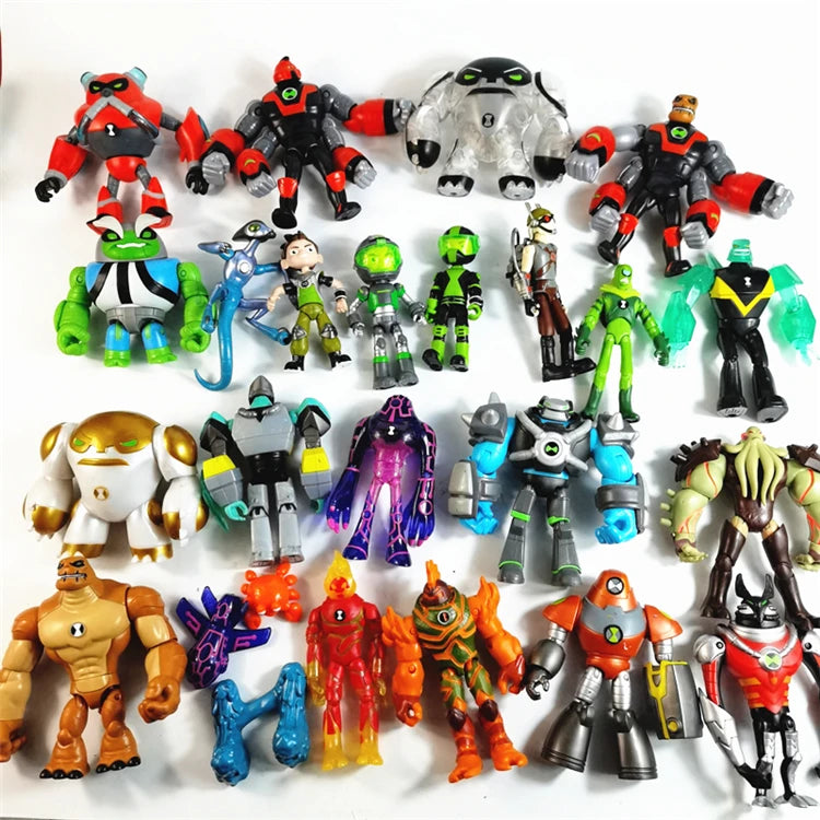 Bandai Genuine Ben Tennyson 10 Doll Monster Figure Toys Ben10 Omnitrix Table Ornaments Kids Gifts