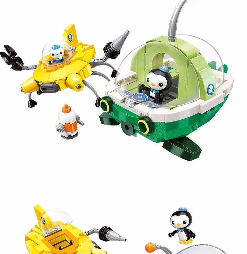 Anime octonauts Octopod GUP Building Blocks Action Figures Ocean creatures Toy Bricks Friend Interaction Kids Toys