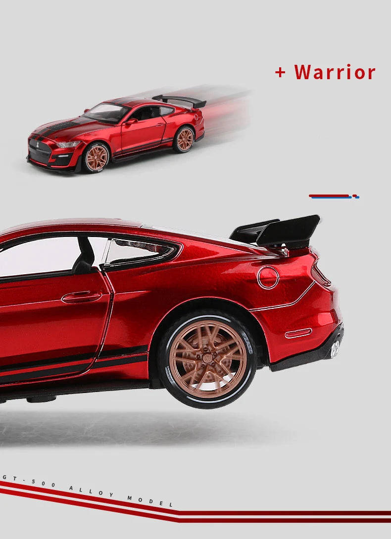 1:32 Ford Mustang Shelby GT500 Alloy Sports Car Model Diecast & Toy Vehicles Metal Car Model Simulation Collection Kids Toy Gift