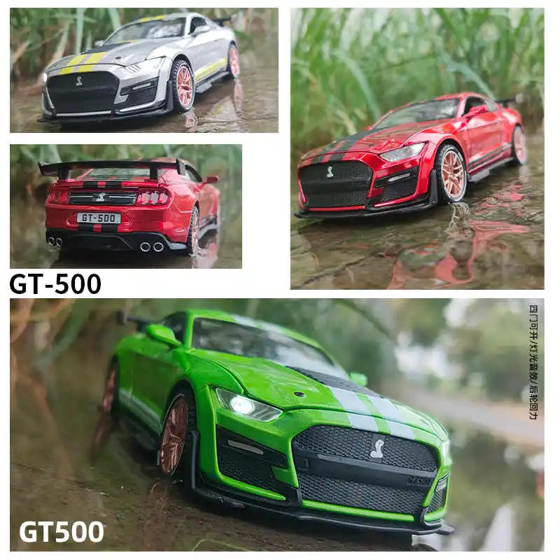 1:32 Ford Mustang Shelby GT500 Alloy Sports Car Model Diecast & Toy Vehicles Metal Car Model Simulation Collection Kids Toy Gift