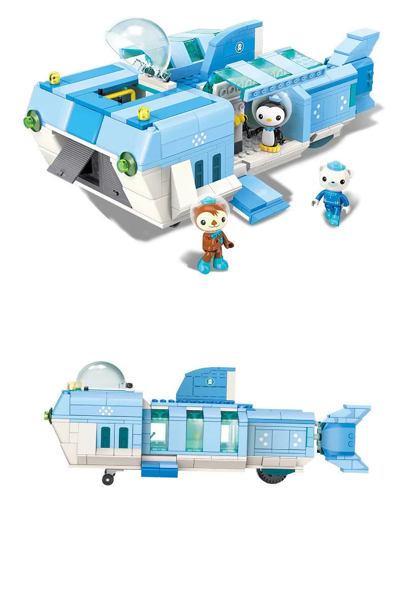 Anime octonauts Octopod GUP Building Blocks Action Figures Ocean creatures Toy Bricks Friend Interaction Kids Toys