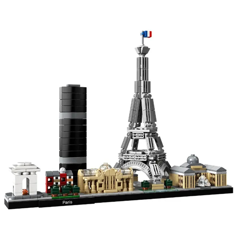 Architecture Paris Dubai London Sydney Chicago Shanghai Building Blocks Kit Bricks Classic City Model Kid Toys For Children Gift