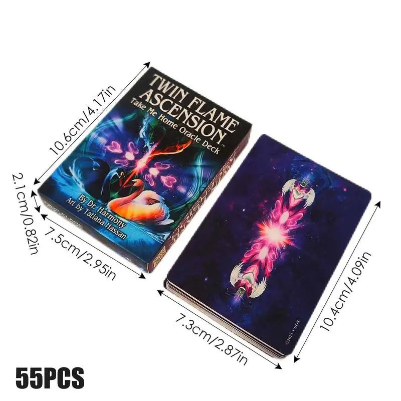 Twin Flame Ascension Oracle Card Board Game Oracle Card Fortune Telling Card Game Divination Tools Oracle Card 55pcs Table Game