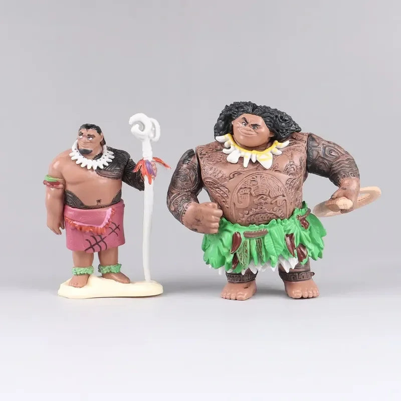 6/10pcs Set Disney Movie Moana Figure Dolls Set Demigod Maui Moana Waialiki Heihei Action Figure Model Kids Birthday Gift