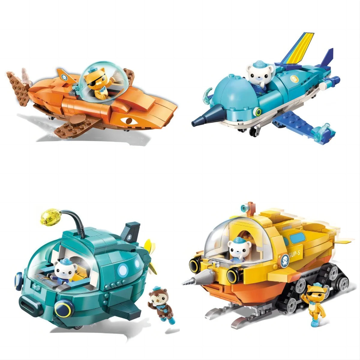 Anime octonauts Octopod GUP Building Blocks Action Figures Ocean creatures Toy Bricks Friend Interaction Kids Toys