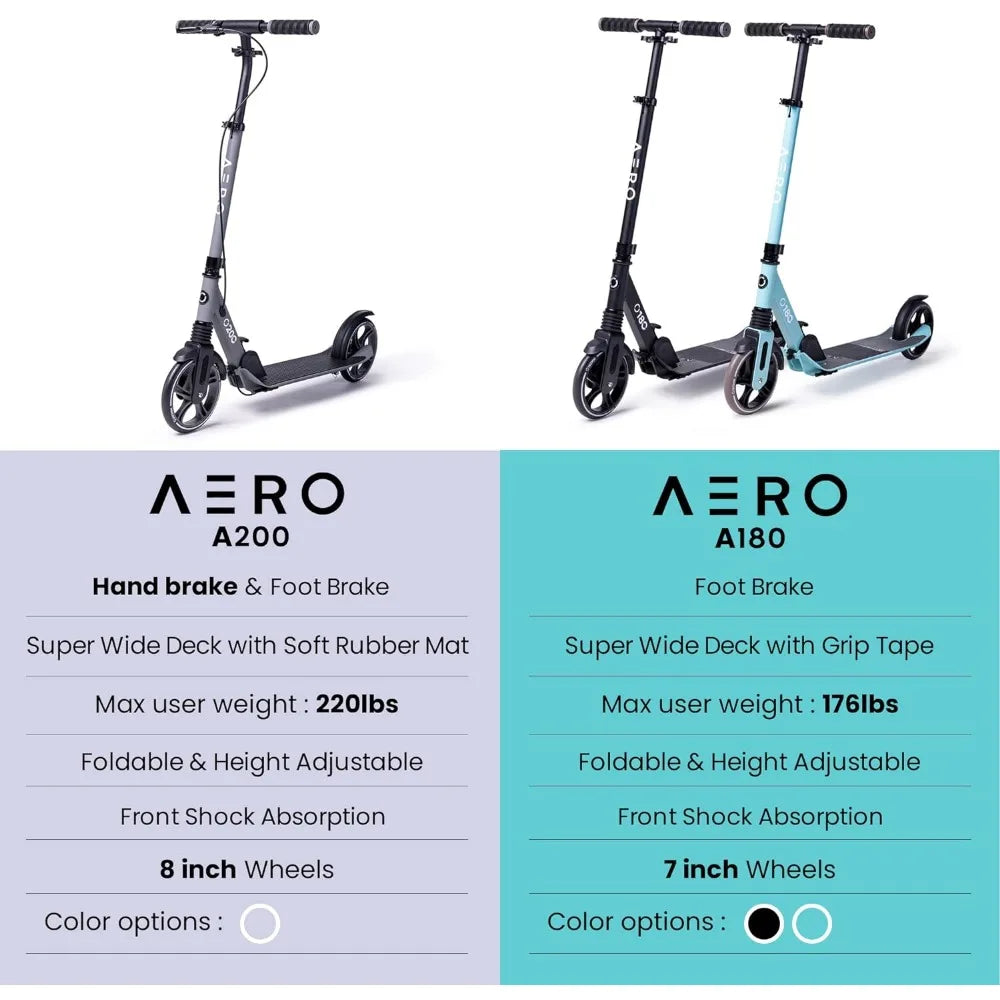 Big Wheels Kick Scooter for Kids 8 Years Old, Teens 12 Years and up, Youth and Adults. Commuter Scooters
