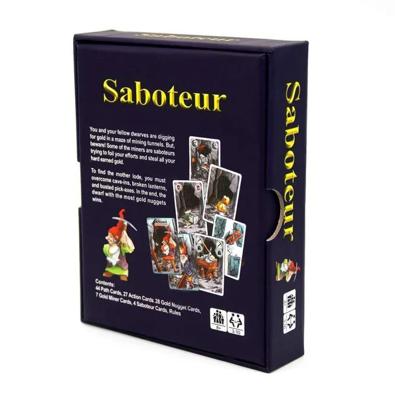 Saboteur Board Game Cards Funny English Board Card Games for Families Party Dwarf Gold Mine Digging Miner Board Game