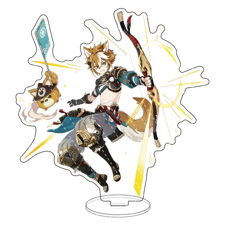 Impact anime Acrylic Stand Figure Game Toys Room Decoration Wanderer Raiden Shogun Tartaglia Zhongli Fan Kids Gifts