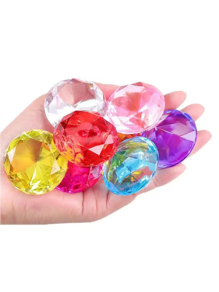 Colorful Stone Diamond Gem Pirate Treasure Jewel Años Kids Swimming Diving Pool Party Throw Toy For Girls Boy Niñas DIY Crafts