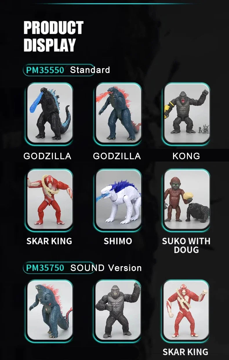 Godzilla Model VS Kong New Empire 2024 Skar King Shimo Titanus Doug Joints Movable Action Figures Collectible Kids Birthday Gift
