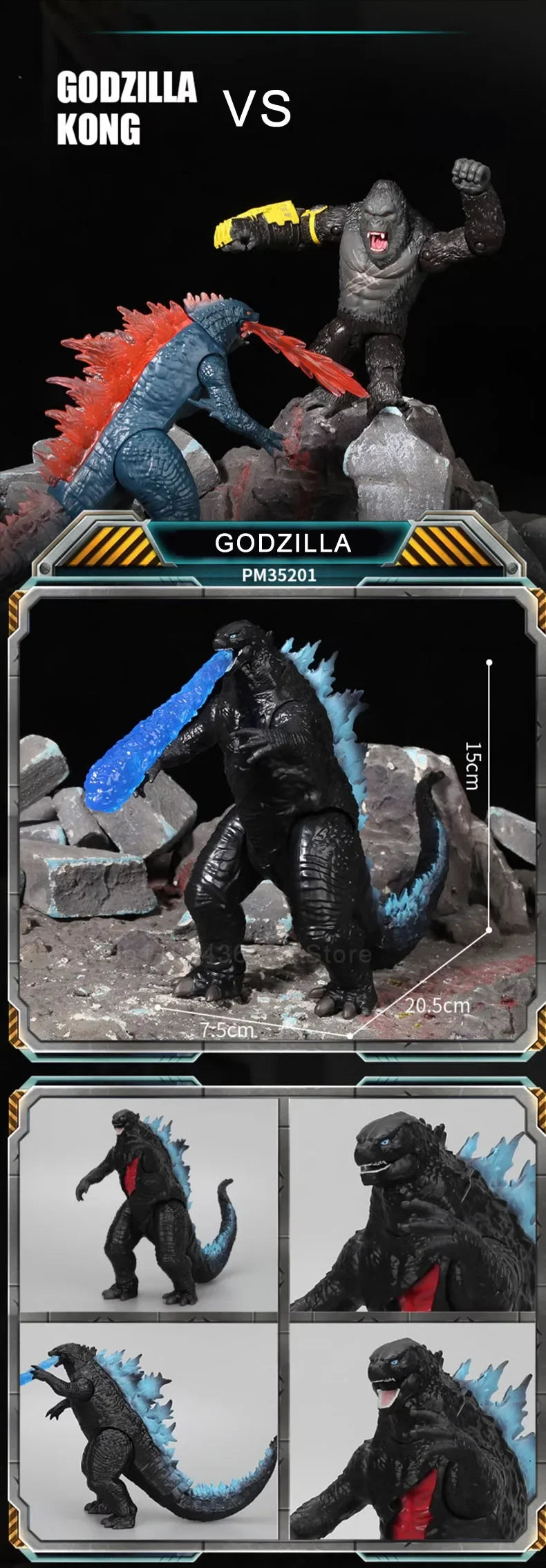 Godzilla Model VS Kong New Empire 2024 Skar King Shimo Titanus Doug Joints Movable Action Figures Collectible Kids Birthday Gift