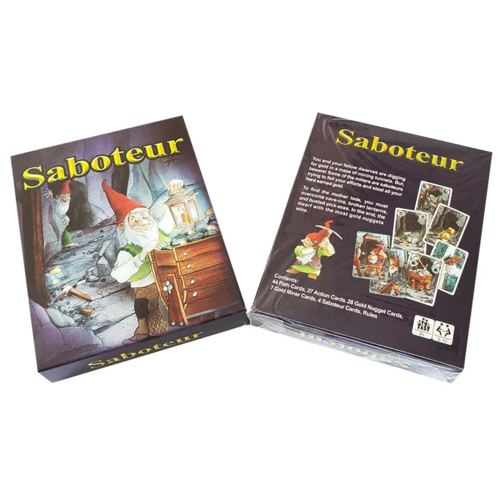 Saboteur Board Game Cards Funny English Board Card Games for Families Party Dwarf Gold Mine Digging Miner Board Game