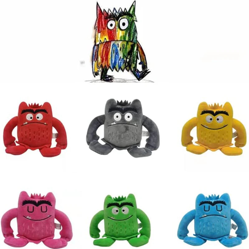6pcs/set Kawaii The Color Monster Plush Doll Children Monster Color Emotion Plushie Stuffed Toy For Kids Birthday Gifts
