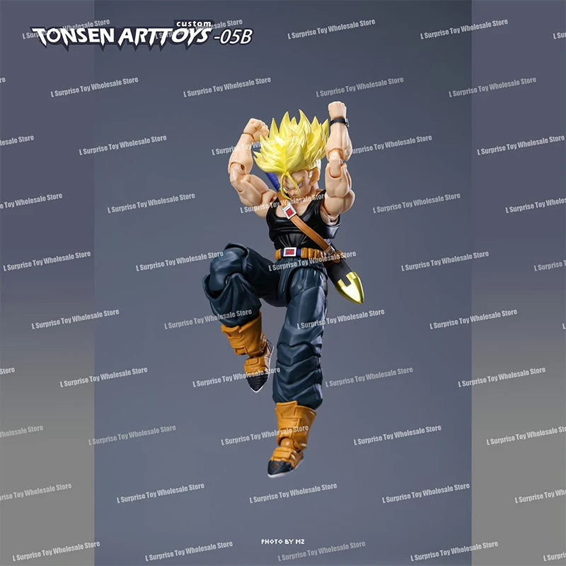 Tonsenarttoys Dragon Ball SHF Trunks Super Saiyan SSJ SSJ2 05A 05B Tonsen Arttoys Custom Accessories Anime Action Figures Toys