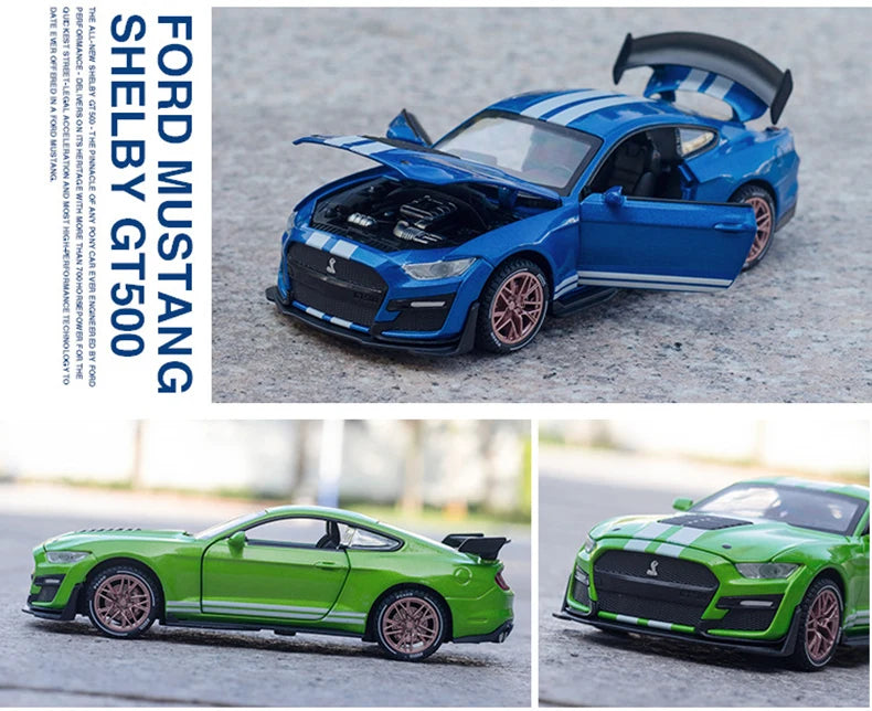 1:32 Ford Mustang Shelby GT500 Alloy Sports Car Model Diecast & Toy Vehicles Metal Car Model Simulation Collection Kids Toy Gift