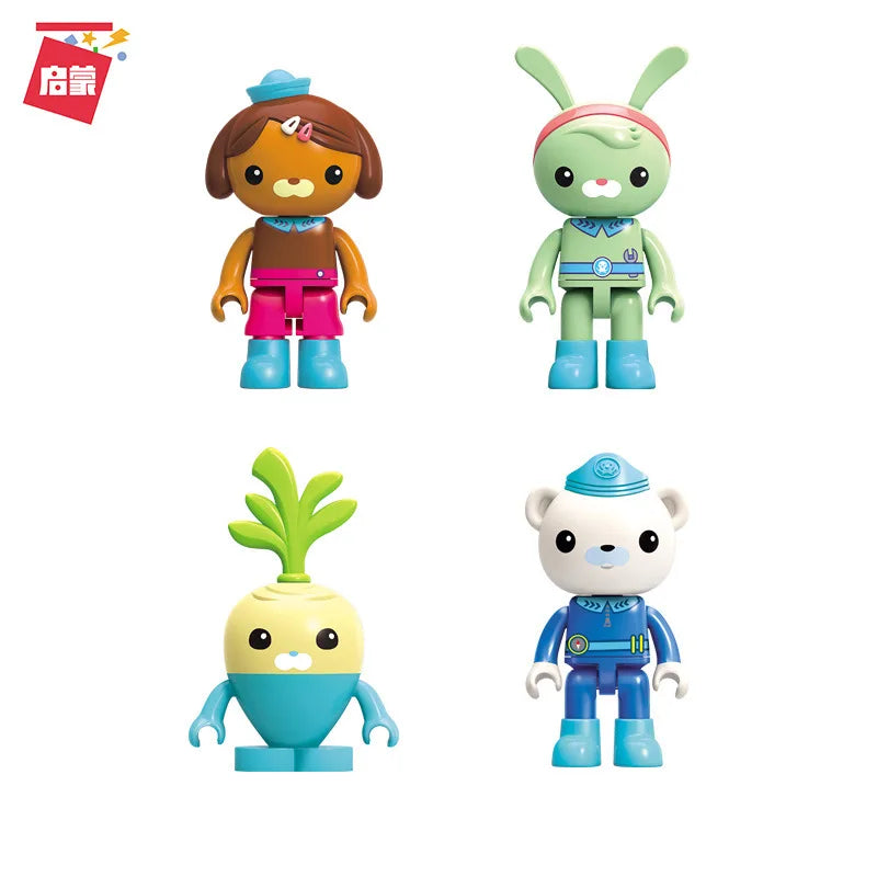 Anime octonauts Octopod GUP Building Blocks Action Figures Ocean creatures Toy Bricks Friend Interaction Kids Toys