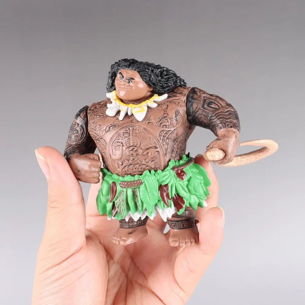 6/10pcs Set Disney Movie Moana Figure Dolls Set Demigod Maui Moana Waialiki Heihei Action Figure Model Kids Birthday Gift