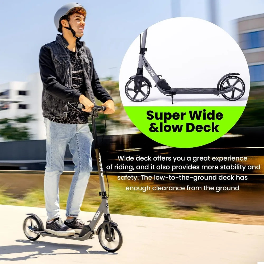 Big Wheels Kick Scooter for Kids 8 Years Old, Teens 12 Years and up, Youth and Adults. Commuter Scooters