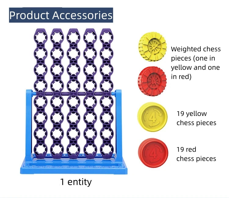 Connect 4 In A Line Board Game Four In Row Rotating Chessboard Funny Family Parent-child Interaction Toys for Kids Adults