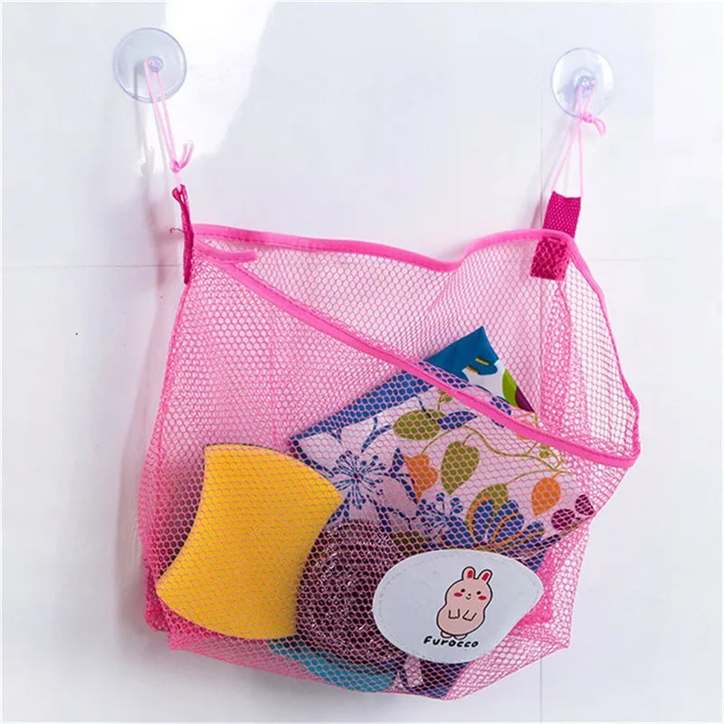 Baby Bathroom Mesh Bag Bath Toys Bag Kids Basket Net Children's Games Network Waterproof Cloth Sand Toys Beach Storage Organizer