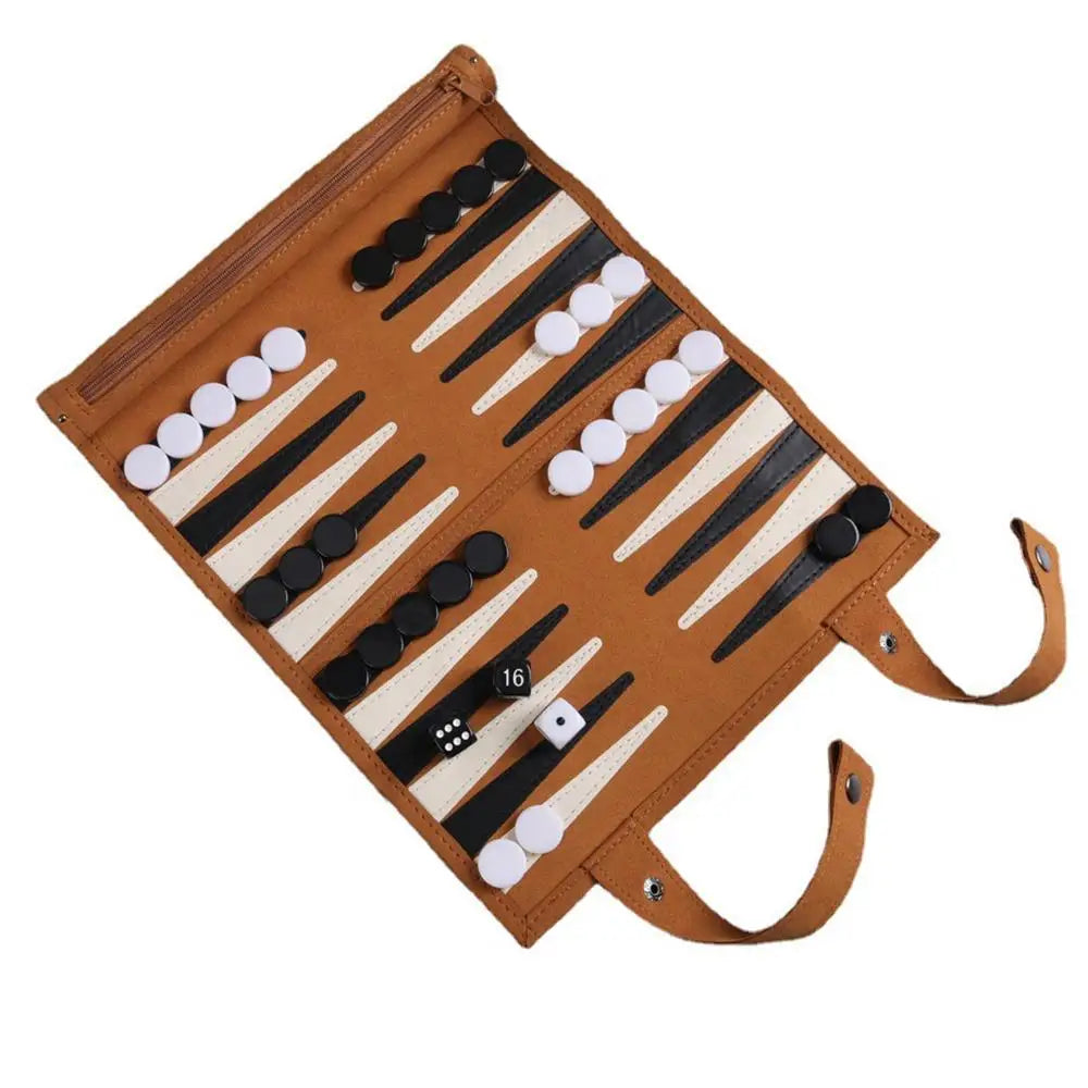 Chess Backgammon Board Game Travel Set Chess Board Set Strategy Board Game Playing Pieces Dice Cups Wooden Chess For Table Games