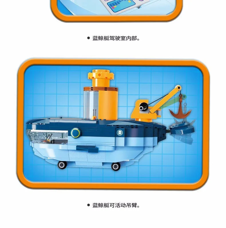 Anime octonauts Octopod GUP Building Blocks Action Figures Ocean creatures Toy Bricks Friend Interaction Kids Toys