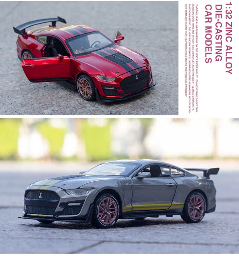 1:32 Ford Mustang Shelby GT500 Alloy Sports Car Model Diecast & Toy Vehicles Metal Car Model Simulation Collection Kids Toy Gift