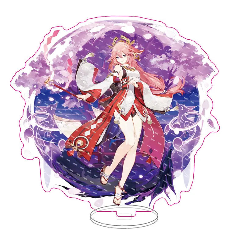 Impact anime Acrylic Stand Figure Game Toys Room Decoration Wanderer Raiden Shogun Tartaglia Zhongli Fan Kids Gifts
