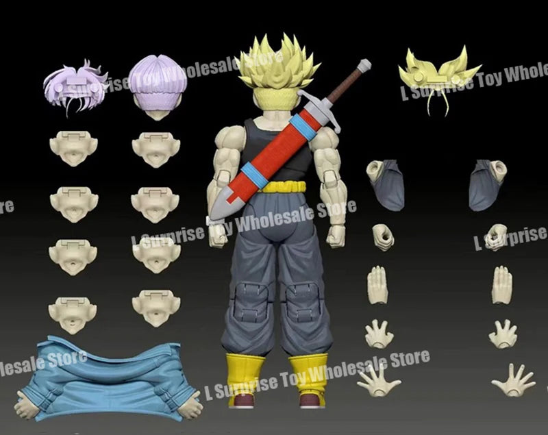 Tonsenarttoys Dragon Ball SHF Trunks Super Saiyan SSJ SSJ2 05A 05B Tonsen Arttoys Custom Accessories Anime Action Figures Toys