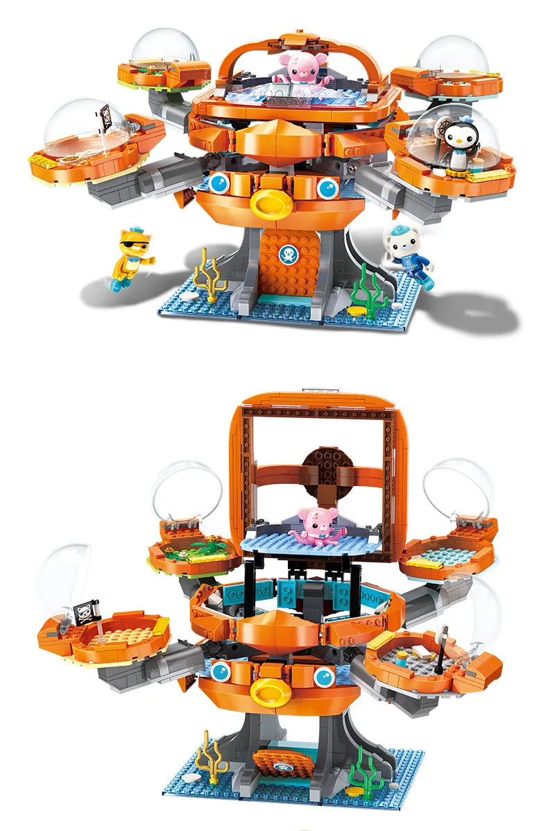Anime octonauts Octopod GUP Building Blocks Action Figures Ocean creatures Toy Bricks Friend Interaction Kids Toys