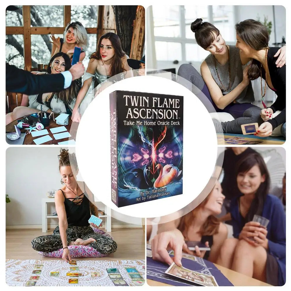 Twin Flame Ascension Oracle Card Board Game Oracle Card Fortune Telling Card Game Divination Tools Oracle Card 55pcs Table Game