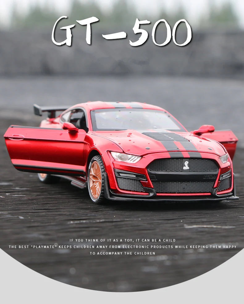 1:32 Ford Mustang Shelby GT500 Alloy Sports Car Model Diecast & Toy Vehicles Metal Car Model Simulation Collection Kids Toy Gift