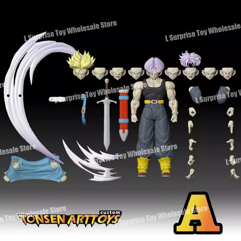 Tonsenarttoys Dragon Ball SHF Trunks Super Saiyan SSJ SSJ2 05A 05B Tonsen Arttoys Custom Accessories Anime Action Figures Toys