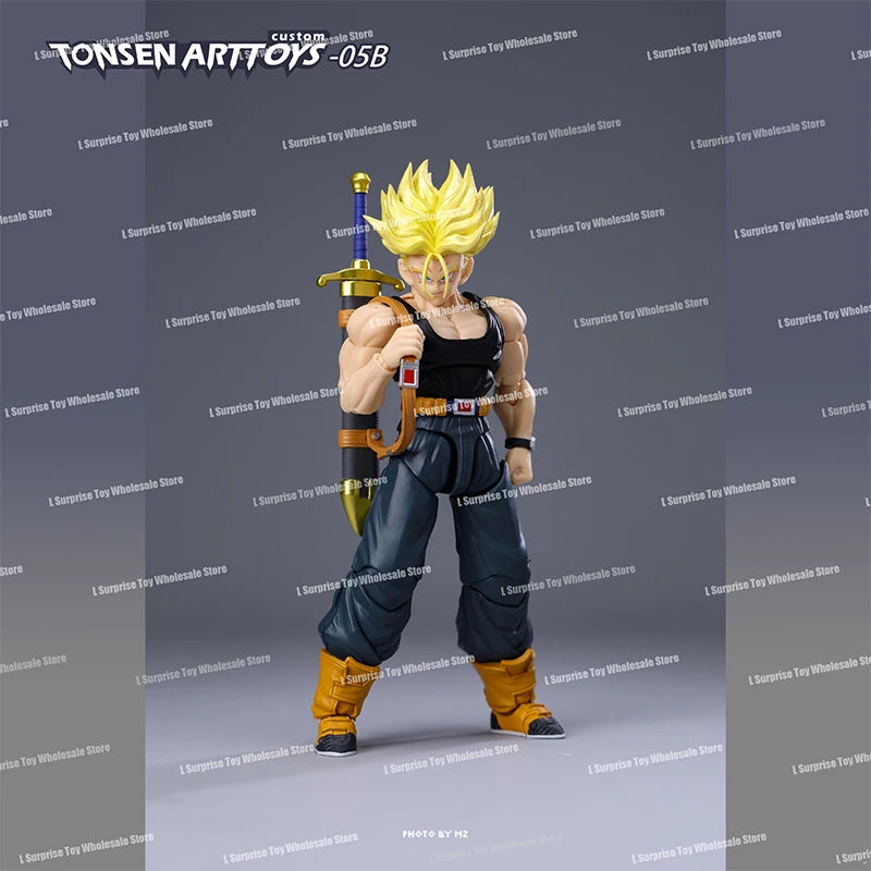 Tonsenarttoys Dragon Ball SHF Trunks Super Saiyan SSJ SSJ2 05A 05B Tonsen Arttoys Custom Accessories Anime Action Figures Toys