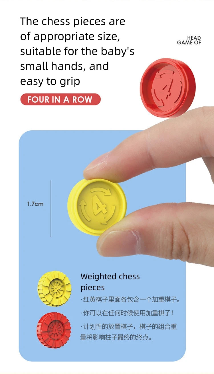 Connect 4 In A Line Board Game Four In Row Rotating Chessboard Funny Family Parent-child Interaction Toys for Kids Adults
