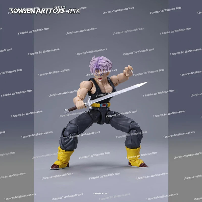Tonsenarttoys Dragon Ball SHF Trunks Super Saiyan SSJ SSJ2 05A 05B Tonsen Arttoys Custom Accessories Anime Action Figures Toys