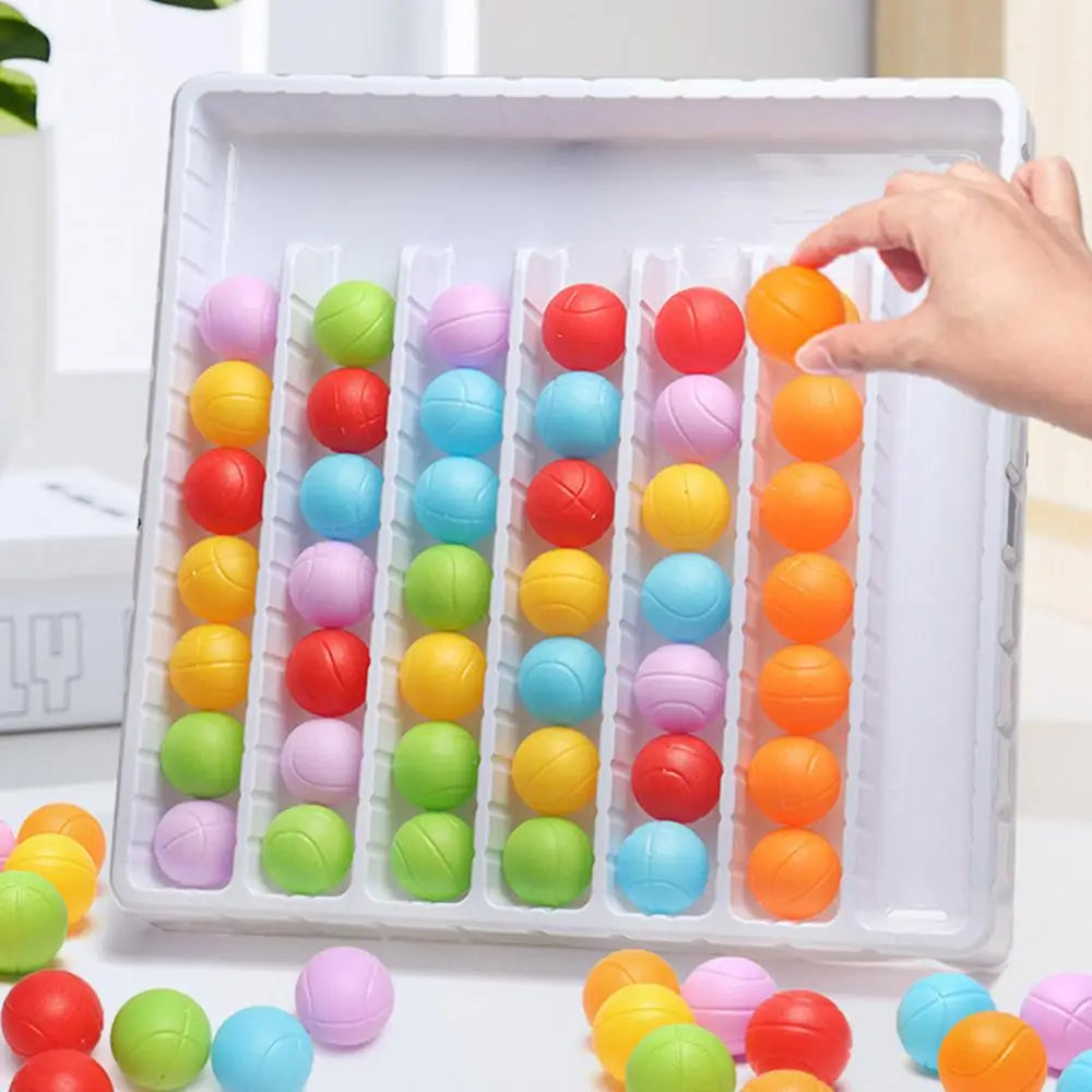 Color Sorting Ball Toy Colorful Balls Sensory Game Rainbow Balls Board Game Color Sorting Counting Puzzle for Kids Gifts