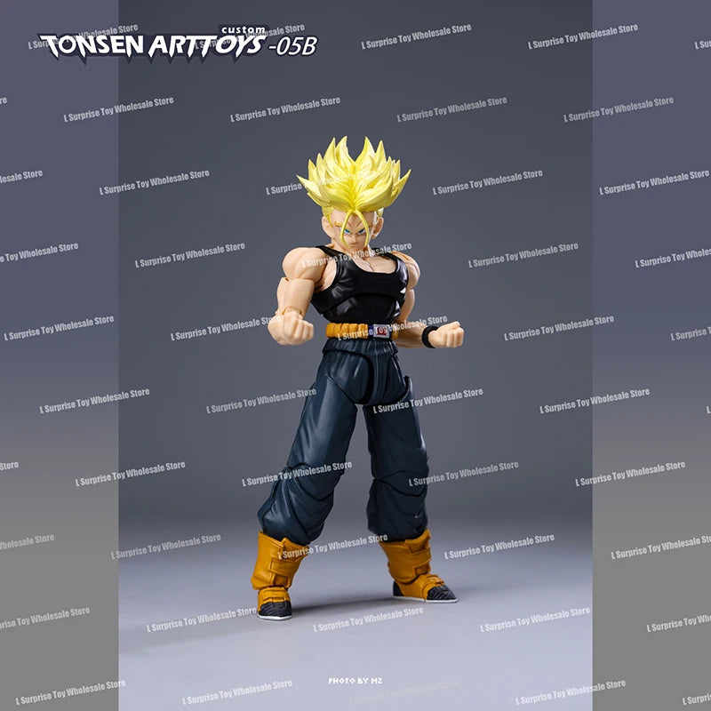 Tonsenarttoys Dragon Ball SHF Trunks Super Saiyan SSJ SSJ2 05A 05B Tonsen Arttoys Custom Accessories Anime Action Figures Toys