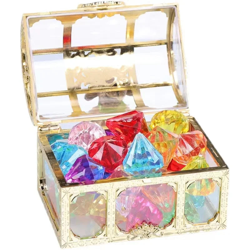 Colorful Stone Diamond Gem Pirate Treasure Jewel Años Kids Swimming Diving Pool Party Throw Toy For Girls Boy Niñas DIY Crafts