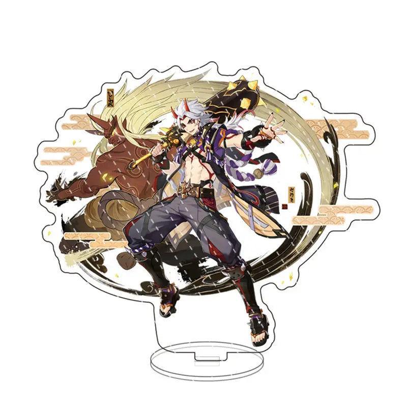 Impact anime Acrylic Stand Figure Game Toys Room Decoration Wanderer Raiden Shogun Tartaglia Zhongli Fan Kids Gifts