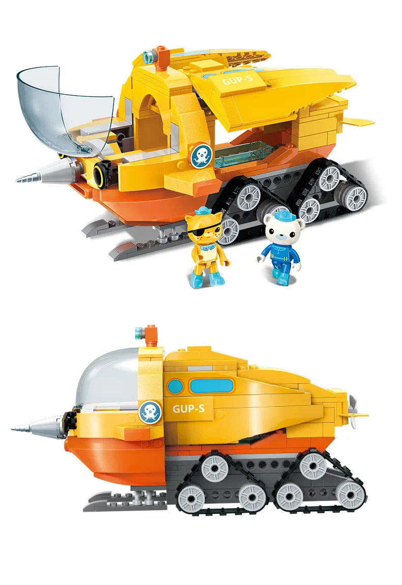 Anime octonauts Octopod GUP Building Blocks Action Figures Ocean creatures Toy Bricks Friend Interaction Kids Toys