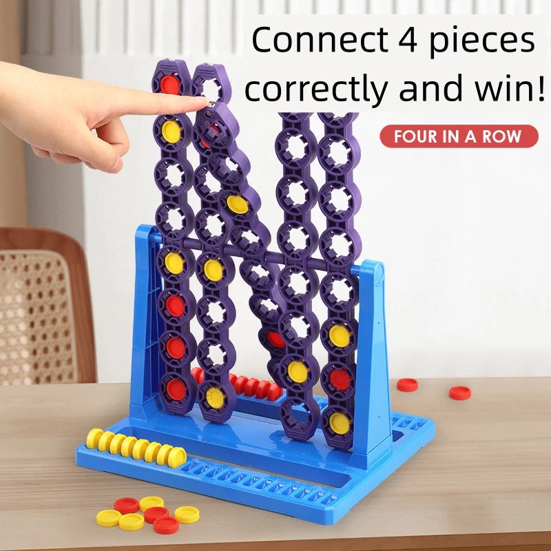 Connect 4 In A Line Board Game Four In Row Rotating Chessboard Funny Family Parent-child Interaction Toys for Kids Adults