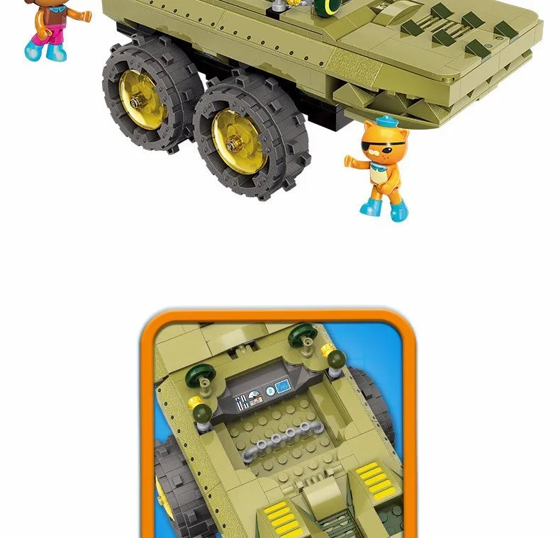 Anime octonauts Octopod GUP Building Blocks Action Figures Ocean creatures Toy Bricks Friend Interaction Kids Toys