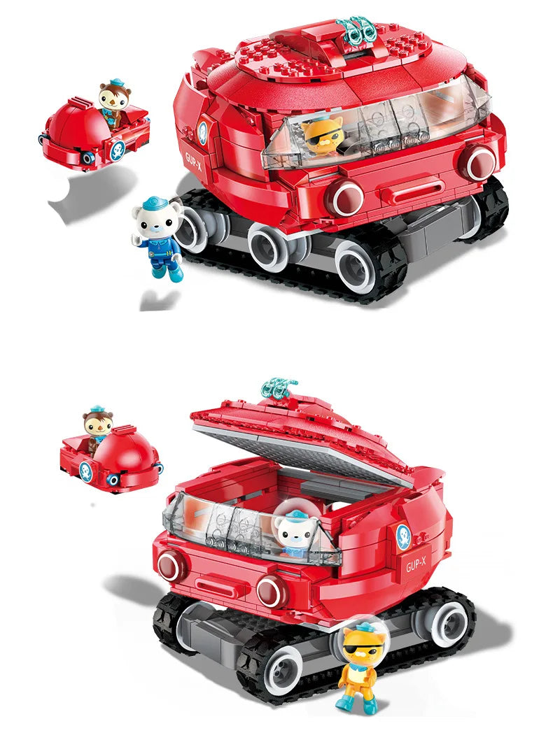 Anime octonauts Octopod GUP Building Blocks Action Figures Ocean creatures Toy Bricks Friend Interaction Kids Toys