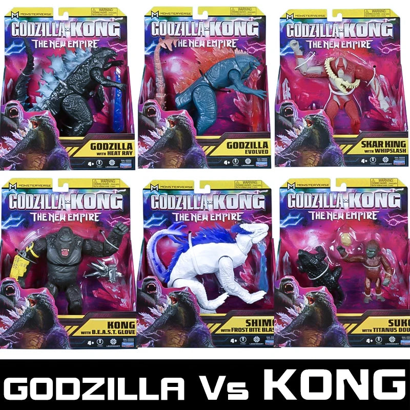 Godzilla Model VS Kong New Empire 2024 Skar King Shimo Titanus Doug Joints Movable Action Figures Collectible Kids Birthday Gift